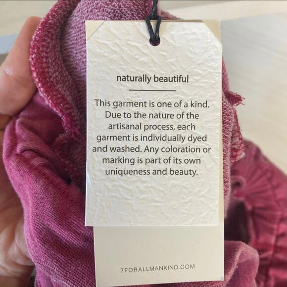 7 For All Mankind pink ankle cropped jogger Pants - Picture 8 of 9